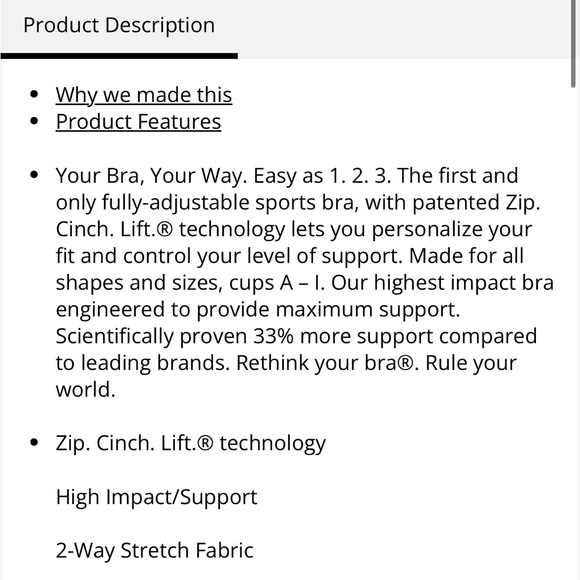 SheFit Flex Sports Bra NWT! Size:5LUXE - Picture 13 of 16